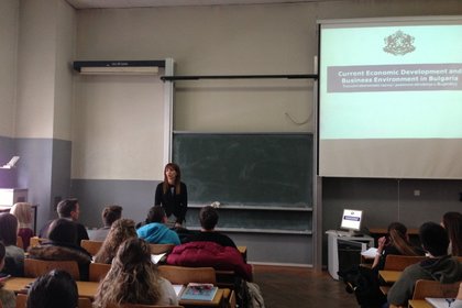 Лекция на посланик Таня Димитрова в Икономическия факултет на Загребския университет